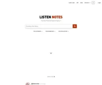 Listennotes.com(Listen Notes) Screenshot