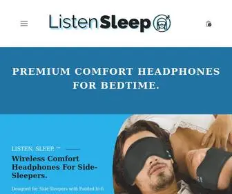 Listensleep.com(Premium Comfort Headphones For Bedtime) Screenshot