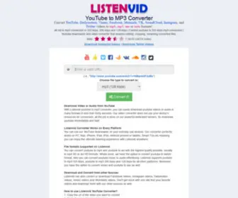 Listenvid.net(YouTube to MP3 Converter) Screenshot