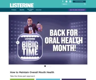 Listerine.com.ph(The Listerine mouthwash) Screenshot