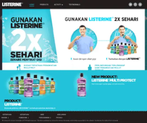 Listerineindonesia.com(LISTERINE ®) Screenshot