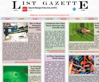 Listgazette.com(The List Gazette) Screenshot