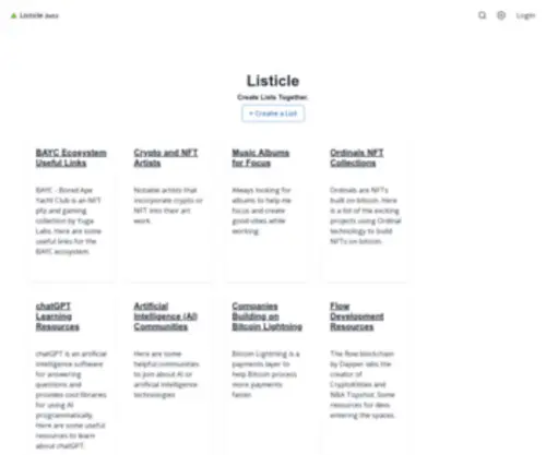 Listicle.co(Listicle) Screenshot