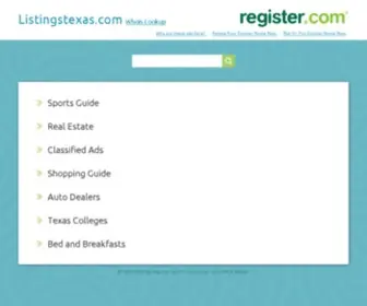 Listingstexas.com(Customer service) Screenshot