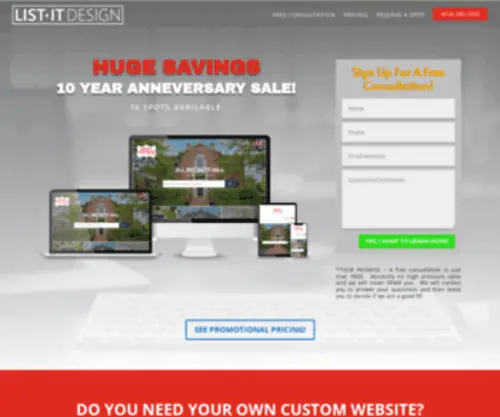 Listitdesign.com(Real Estate Website Design Firm) Screenshot