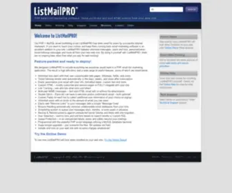 Listmailpro.com(PHP email list marketing software) Screenshot