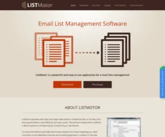 Listmotor.biz(Email List Management Software) Screenshot