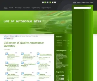 Listofautomotivesites.com(Collection of Quality Automotive Websites ) Screenshot