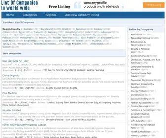 Listofcompaniesin.com(List of companies in Worldwide) Screenshot