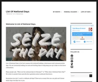 Listofnationaldays.com(List of national days) Screenshot
