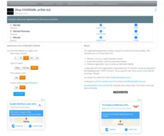 Listofrandomnames.com(List of Random Names) Screenshot