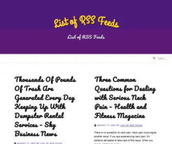 Listofrssfeeds.com(List of RSS Feeds) Screenshot