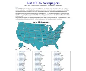 Listofusnewspapers.com(List of U.S) Screenshot