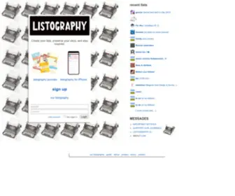 Listography.com(Listography) Screenshot