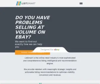 Listsmart.io(Maximising visibility and conversion for your retail product listings) Screenshot