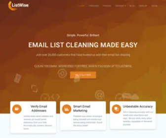 Listwisehq.com(The World's Best Email Cleaning Service) Screenshot
