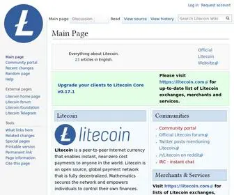 Litecoin.info(Litecoin Wiki) Screenshot