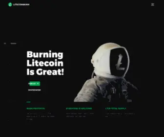 Litecoinburn.com(Worlds First LTC NFT Blockchain) Screenshot