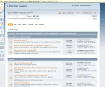 Litecoinforum.org(Litecoin Forum) Screenshot