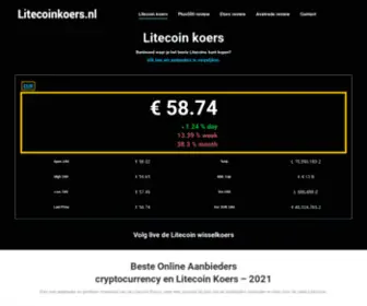 Litecoinkoers.nl(Litecoin koers) Screenshot