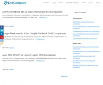 Litecompare.com(Compare Laptops) Screenshot