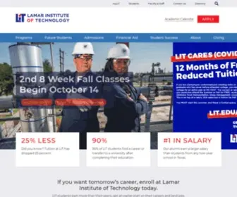 Lit.edu(Lamar Institute of Technology) Screenshot