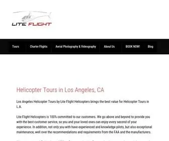 Liteflighthelicopters.com(Helicopter Tours in Los Angeles) Screenshot