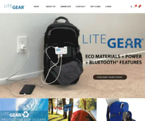Litegearbags.com(LiteGear® Bags) Screenshot