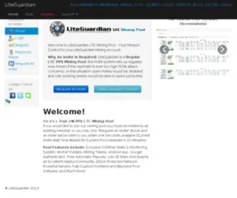Liteguardian.com(Litecoin(LTC) PPS Mining Pool) Screenshot