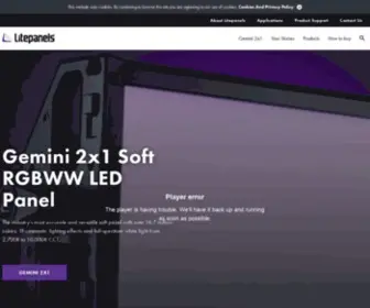 Litepanels.com(Stage & Studio LED Lighting) Screenshot