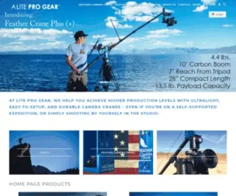 Liteprogear.com(Lightweight Camera Cranes and Portable Carbon Fiber Jibs) Screenshot