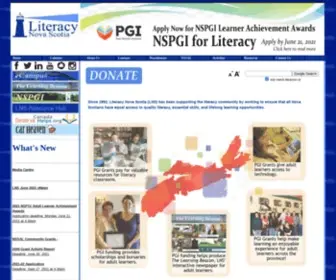Literacyns.ca(Literacy Nova Scotia) Screenshot