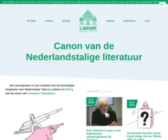 Literairecanon.be(Het canonproject) Screenshot