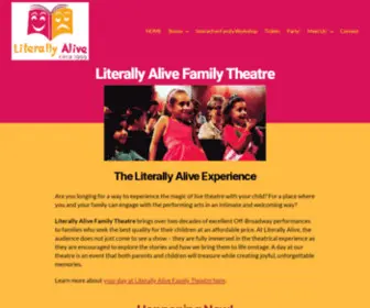 Literallyalive.com(Literally Alive Family Theatre) Screenshot