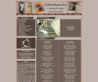 Literatura.hu(Az irodalom és kultúra honlapja) Screenshot