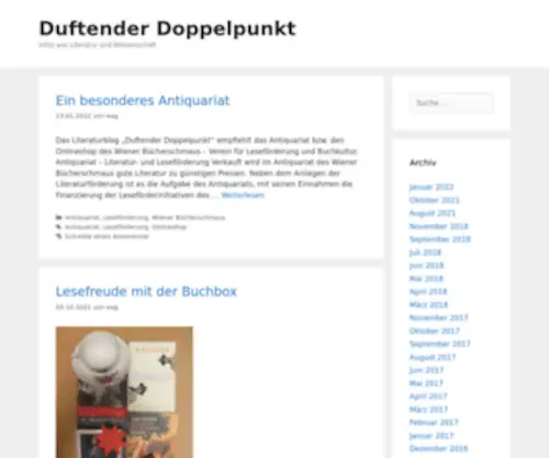 Literaturblog-Duftender-Doppelpunkt.at(Infos aus Literatur und Wissenschaft) Screenshot