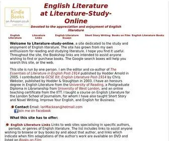 Literature-Study-Online.com(English Literature Web Sites Essays Books & Forum) Screenshot