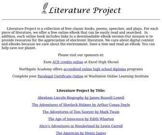 Literatureproject.com(Literature Project) Screenshot