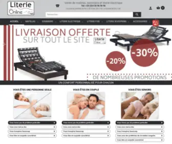 Literie-Online.com(Literie haut de gamme à prix promo chez Literie Online) Screenshot