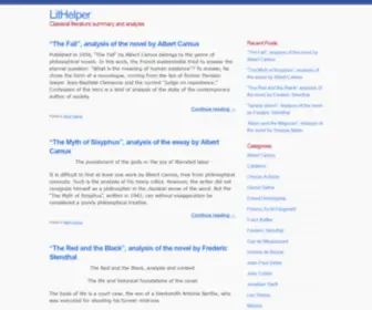 Lithelper.com(Classical literature summary and analysis) Screenshot