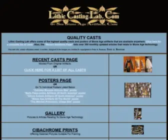 Lithiccastinglab.com(Stone Age Artifacts of the World) Screenshot