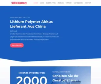 Lithium-Polymer-Akkus.de(Großer Partner des Produktentwicklers) Screenshot