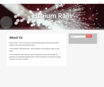 Lithiumrain.com(About Us) Screenshot