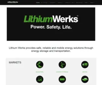 Lithiumwerks.com(Lithium Battery Manufacturer) Screenshot