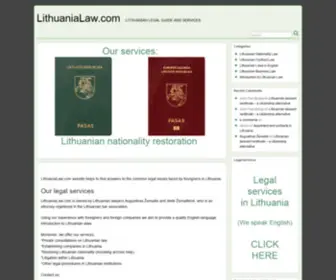 Lithuanialaw.com(Lithuanian Law) Screenshot
