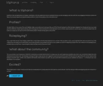Litphoria.com(The most efficient roleplaying and writing system on the web) Screenshot