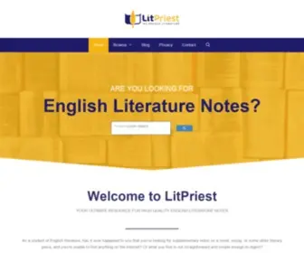 Litpriest.com(High Quality English Literature Notes From LitPriest) Screenshot