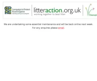 Litteraction.org.uk(CleanUpUK and LitterAction) Screenshot