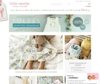 Little-Crevette.fr(Créateur de linge pour bébé) Screenshot