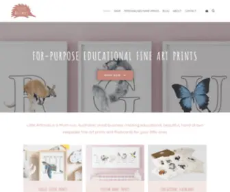 Littleartimals.com.au(Little Artimals Nursery Wall Art & Educational Fine Art Prints) Screenshot